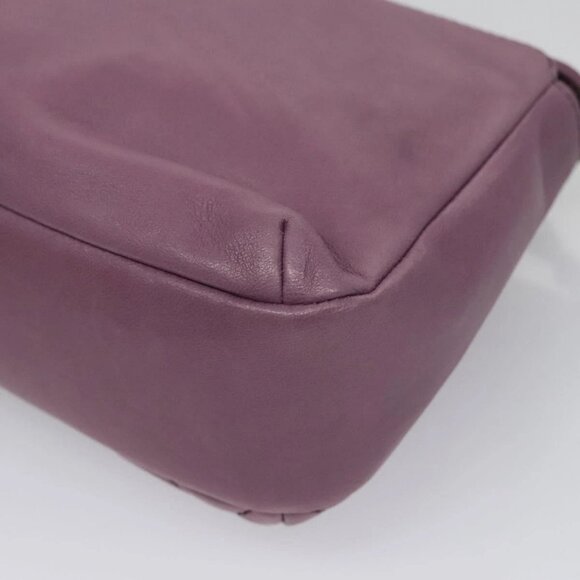 CHANEL Matelasse Chain Shoulder Bag Lamb Skin Purple CC Auth 110303AV - Picture 5 of 16